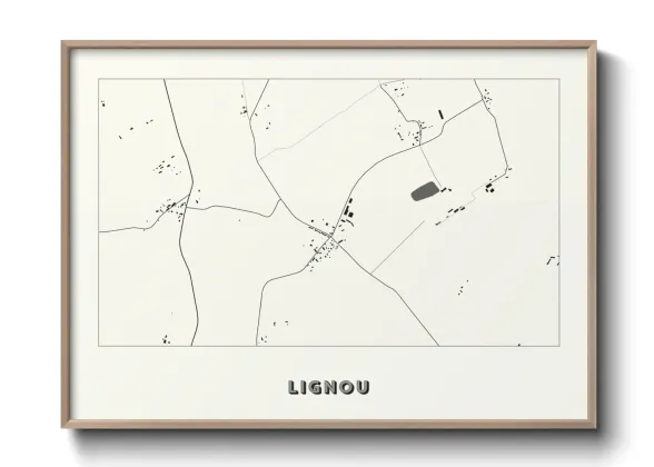 Une affiche de carte sur Lignou