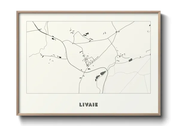 Une affiche de carte sur Livaie