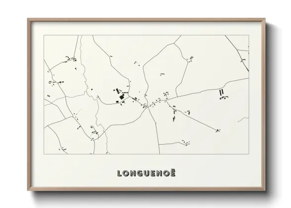 Une affiche de carte sur Longuenoë