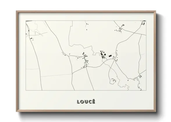 Une affiche de carte sur Loucé