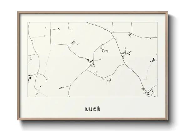 Une affiche de carte sur Lucé