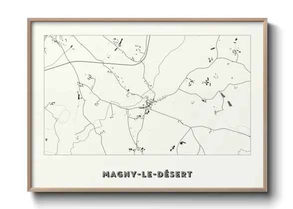 Une affiche de carte sur Magny-le-Désert