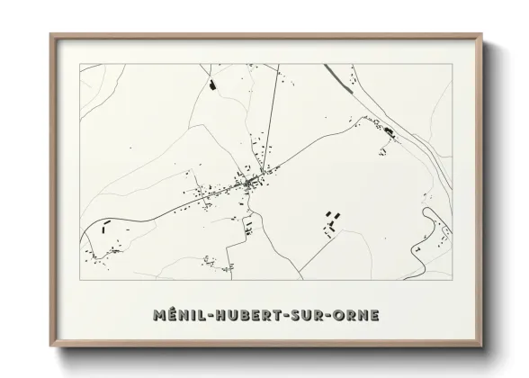 Une affiche de carte sur Ménil-Hubert-sur-Orne