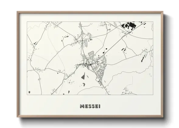 Une affiche de carte sur Messei