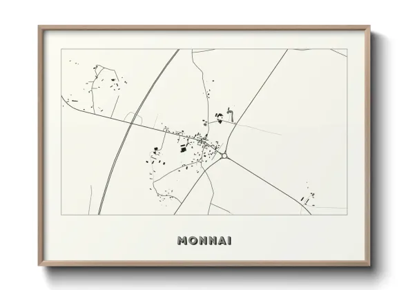 Une affiche de carte sur Monnai