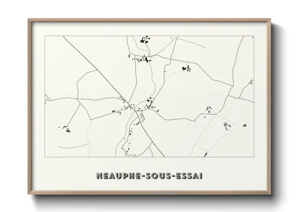 Une affiche de carte sur Neauphe-sous-Essai