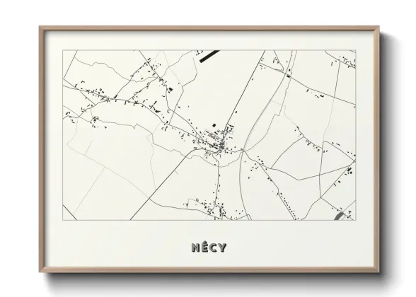 Une affiche de carte sur Nécy