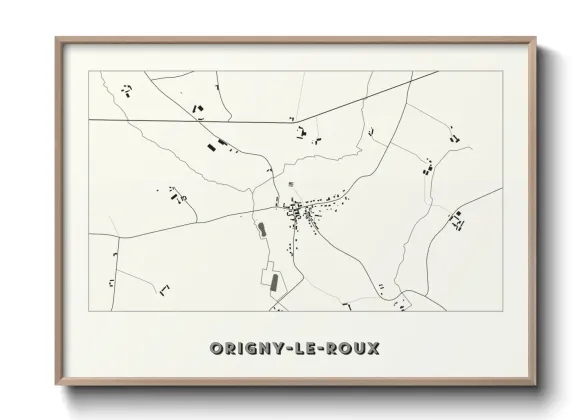 Une affiche de carte sur Origny-le-Roux