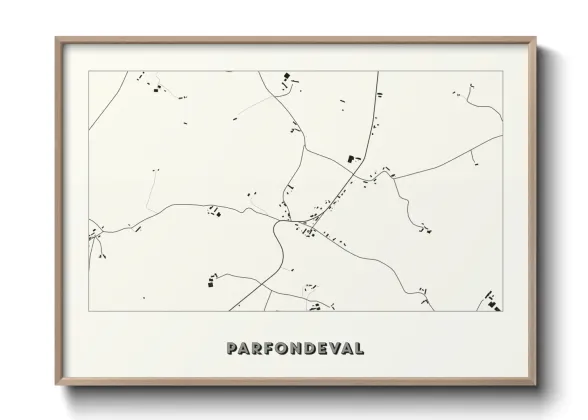 Une affiche de carte sur Parfondeval