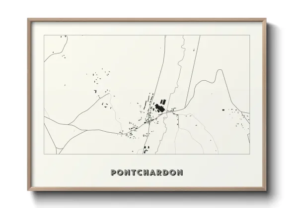 Une affiche de carte sur Pontchardon