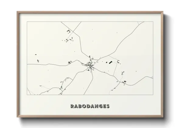 Une affiche de carte sur Rabodanges