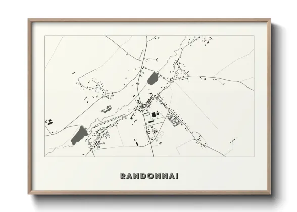 Une affiche de carte sur Randonnai