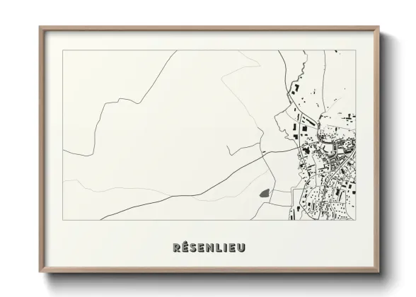 Une affiche de carte sur Résenlieu