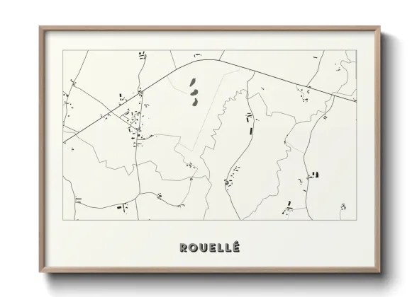 Une affiche de carte sur Rouellé