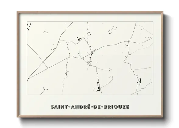 Une affiche de carte sur Saint-André-de-Briouze