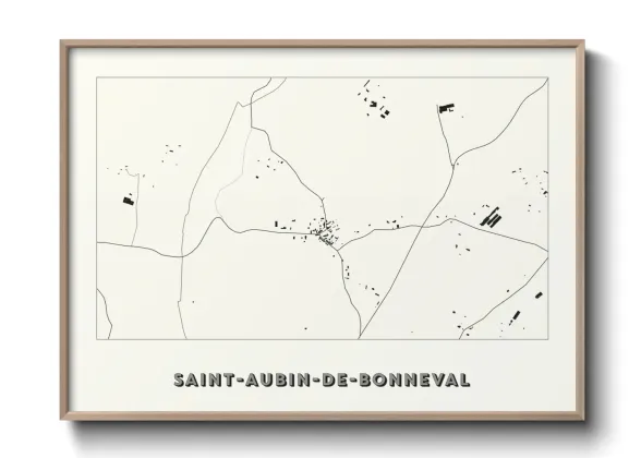 Une affiche de carte sur Saint-Aubin-de-Bonneval