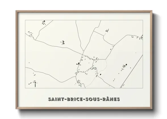 Une affiche de carte sur Saint-Brice-sous-Rânes