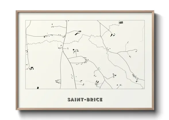 Une affiche de carte sur Saint-Brice
