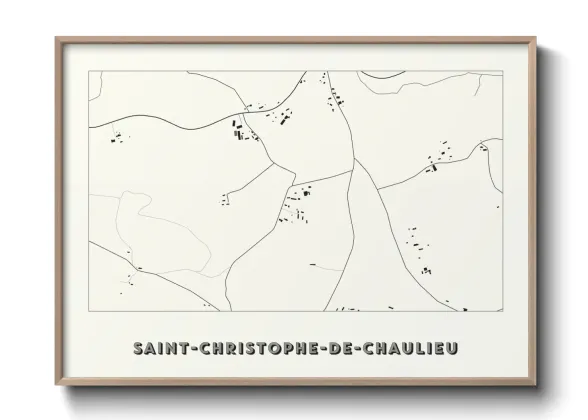 Une affiche de carte sur Saint-Christophe-de-Chaulieu