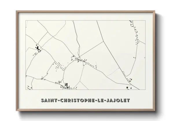 Une affiche de carte sur Saint-Christophe-le-Jajolet