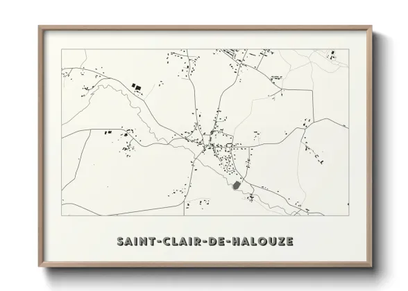 Une affiche de carte sur Saint-Clair-de-Halouze