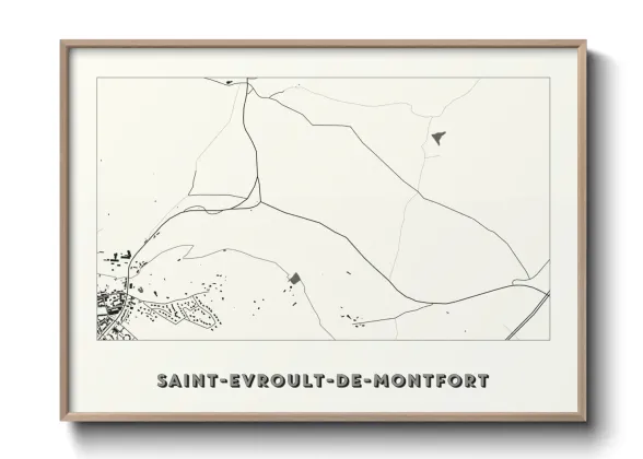 Une affiche de carte sur Saint-Evroult-de-Montfort