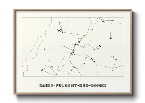 Une affiche de carte sur Saint-Fulgent-des-Ormes