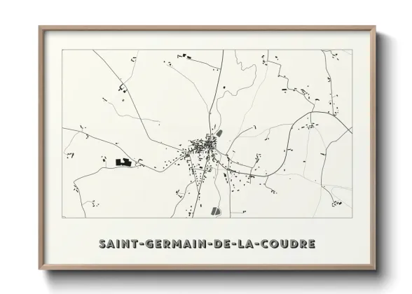 Une affiche de carte sur Saint-Germain-de-la-Coudre