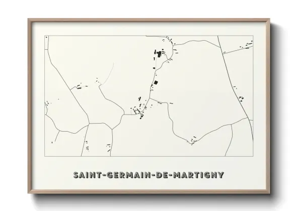 Une affiche de carte sur Saint-Germain-de-Martigny