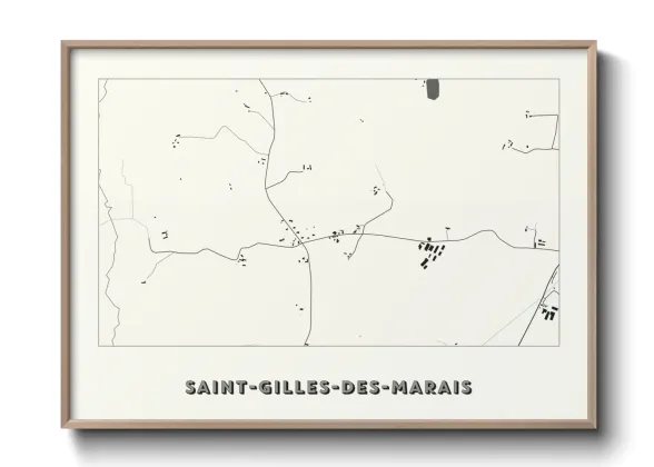 Une affiche de carte sur Saint-Gilles-des-Marais