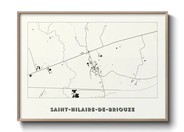 Une affiche de carte sur Saint-Hilaire-de-Briouze