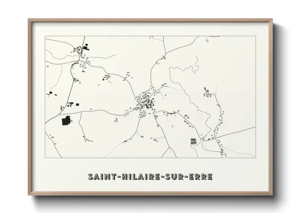 Une affiche de carte sur Saint-Hilaire-sur-Erre