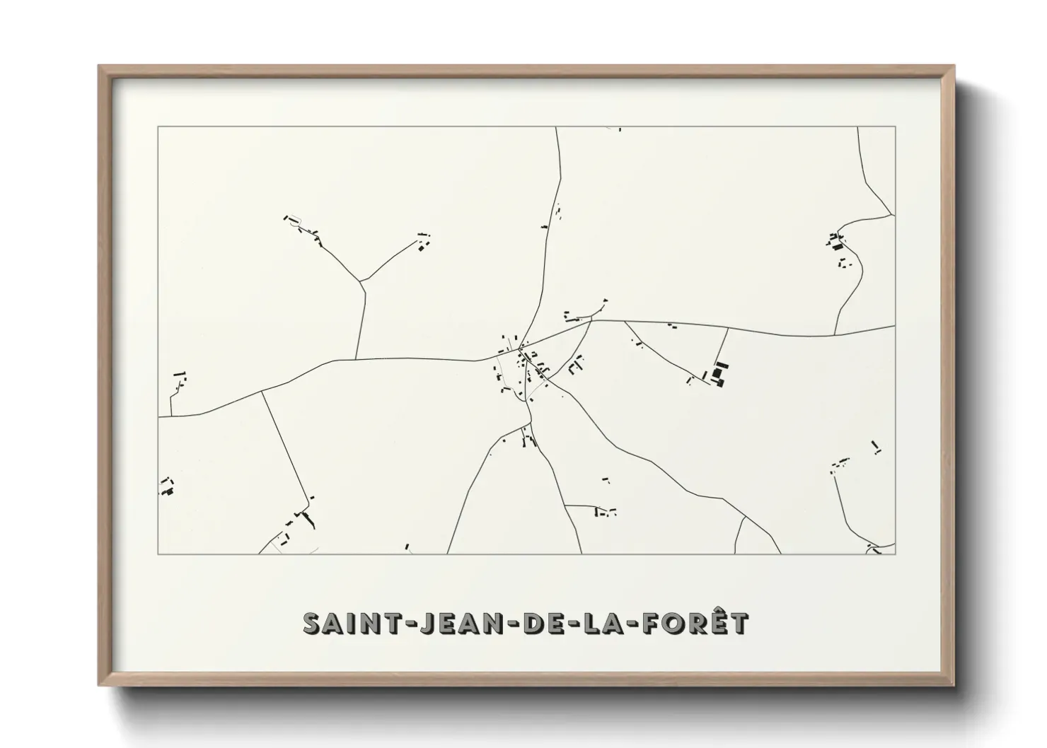 Un poster carteSaint-Jean-de-la-Forêt