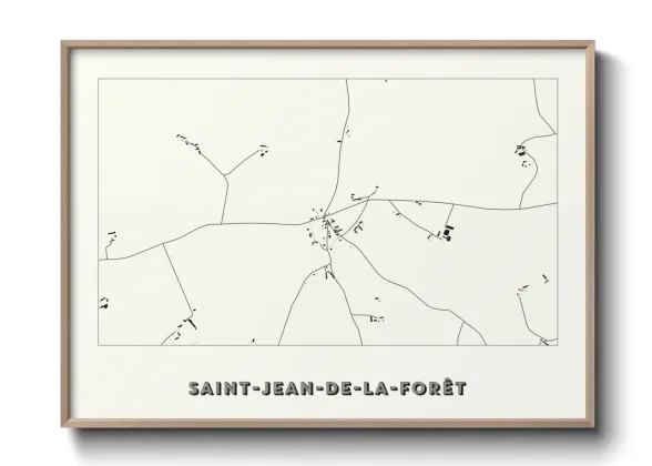Une affiche de carte sur Saint-Jean-de-la-Forêt