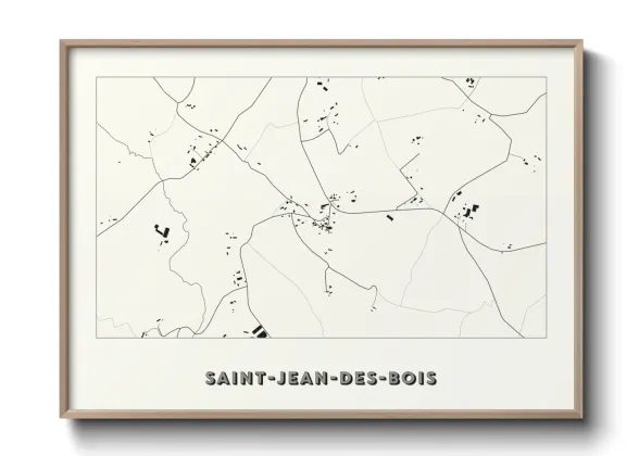 Une affiche de carte sur Saint-Jean-des-Bois