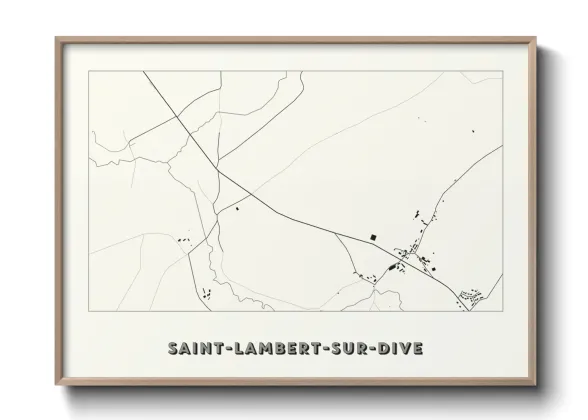 Une affiche de carte sur Saint-Lambert-sur-Dive