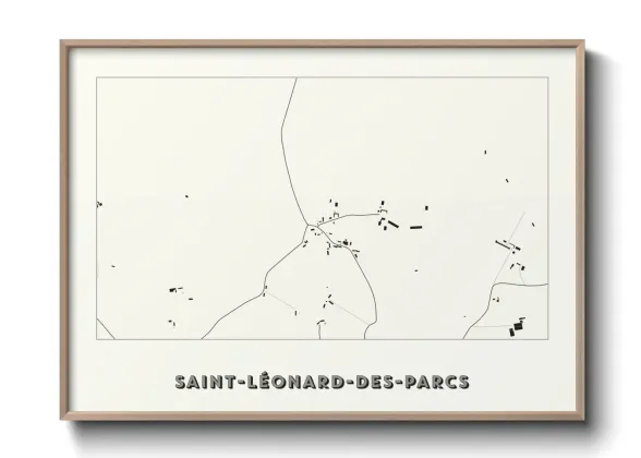Une affiche de carte sur Saint-Léonard-des-Parcs