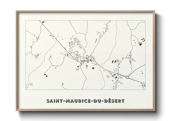 Une affiche de carte sur Saint-Maurice-du-Désert