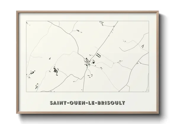 Une affiche de carte sur Saint-Ouen-le-Brisoult