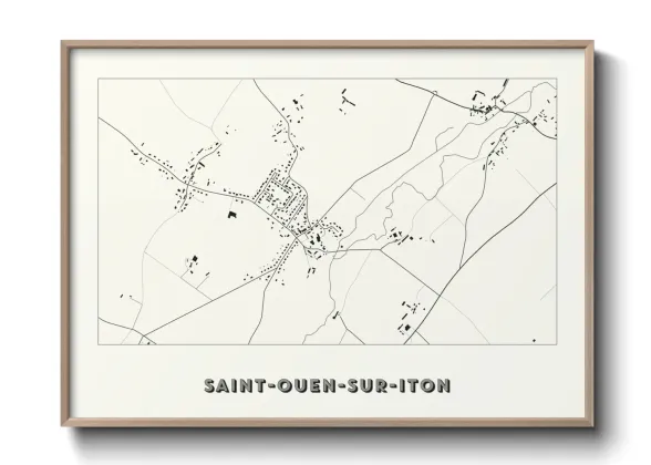 Une affiche de carte sur Saint-Ouen-sur-Iton