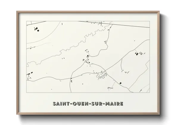 Une affiche de carte sur Saint-Ouen-sur-Maire