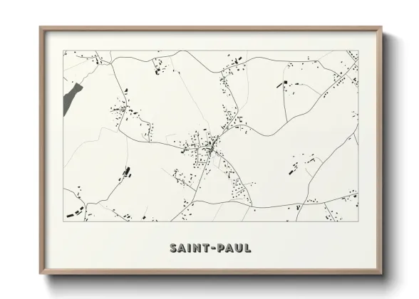 Une affiche de carte sur Saint-Paul