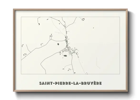 Une affiche de carte sur Saint-Pierre-la-Bruyère