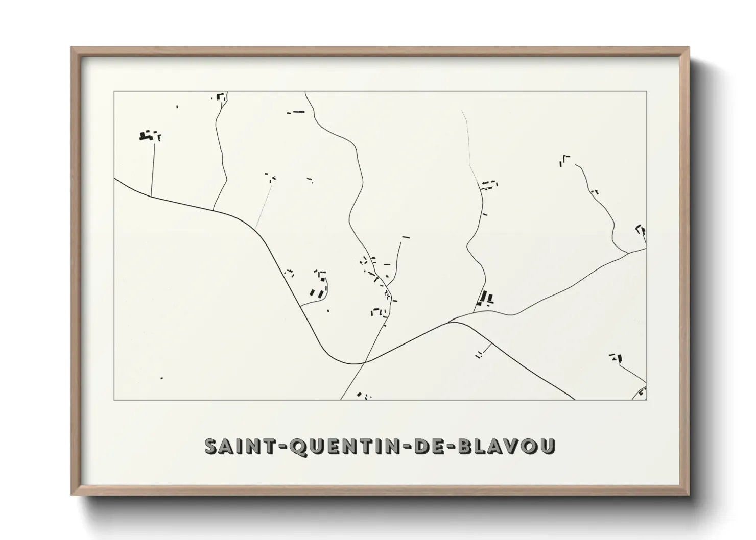 Un poster carteSaint-Quentin-de-Blavou