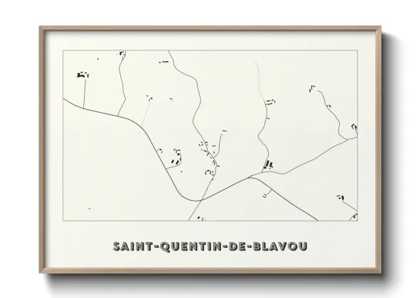 Une affiche de carte sur Saint-Quentin-de-Blavou