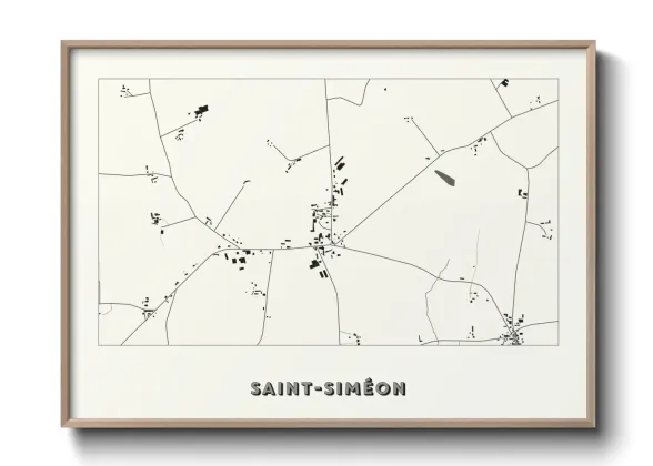 Une affiche de carte sur Saint-Siméon