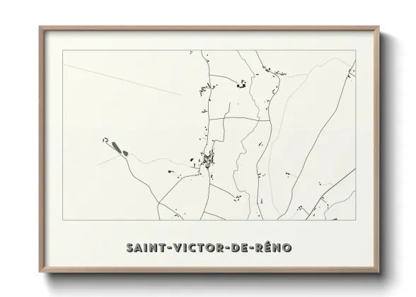 Une affiche de carte sur Saint-Victor-de-Réno