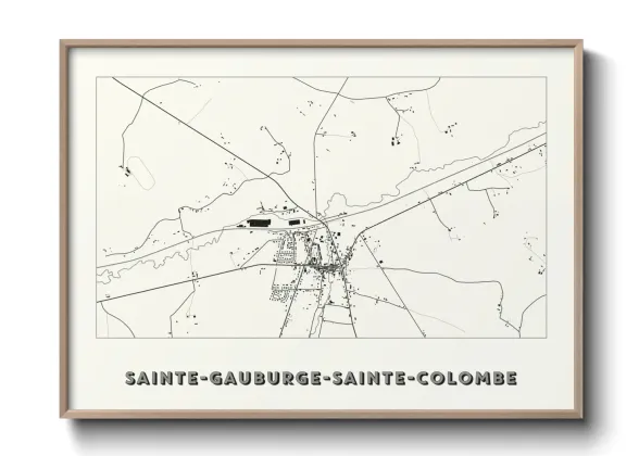 Une affiche de carte sur Sainte-Gauburge-Sainte-Colombe