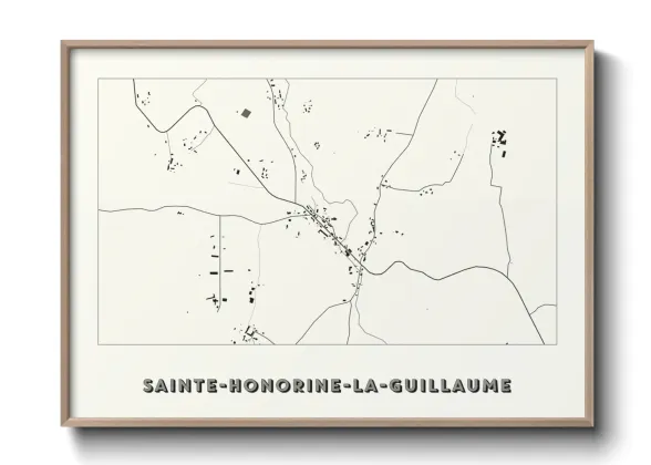 Une affiche de carte sur Sainte-Honorine-la-Guillaume