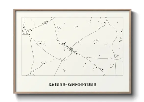 Une affiche de carte sur Sainte-Opportune